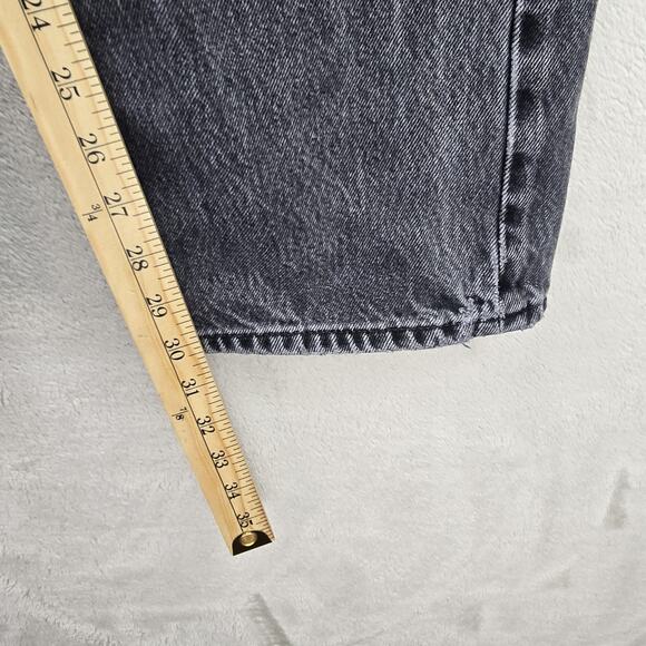 Levis 501 Jeans Mens 38x34 (Fits 34x30) Black Button Fly Straight Denim Y2K - Picture 13 of 16